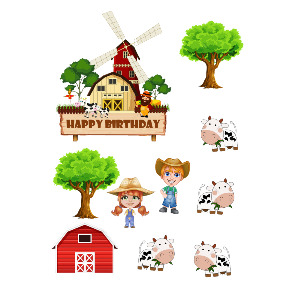 Jual Topper SAPI TERNAK | Topper Cake FARM SAPI COW Custom Nama ...