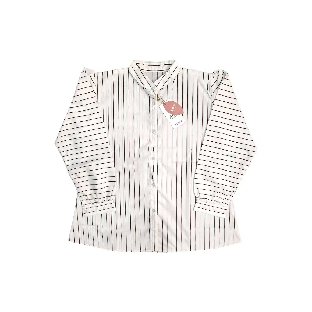 Jual Kemeja Salur Wanita Terbaru / Kemeja Salur Wanita Terbaru Kekinian ...