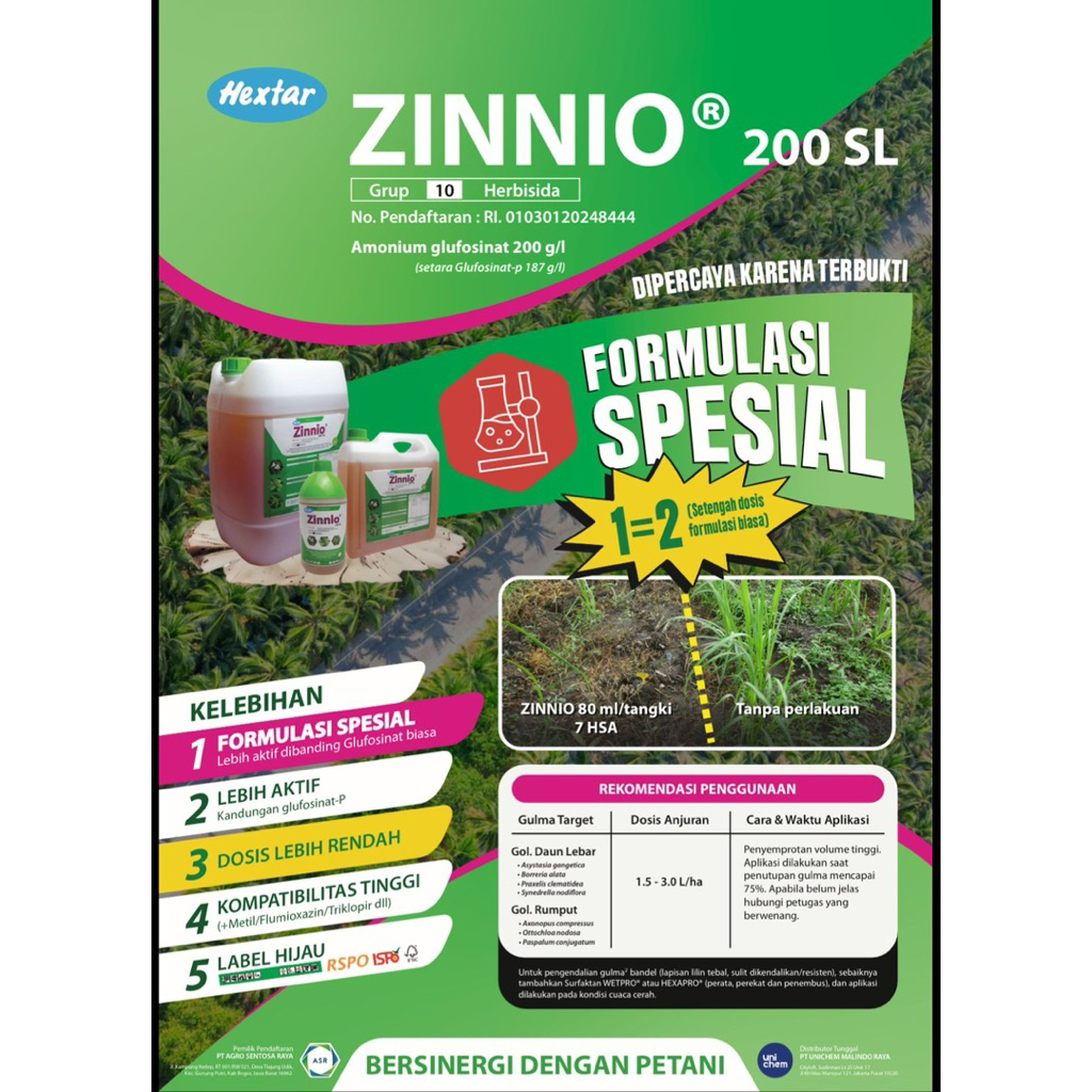 Jual ZINNIO 1 Liter Herbisida 200 SL | Shopee Indonesia