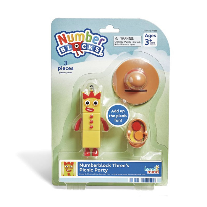Jual Hand2Mind Numberblocks Three's Picnic Party, Karakter Numberblock ...