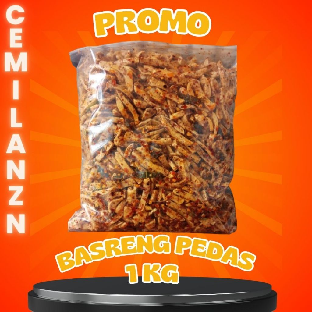 Basreng pedas keripik basreng daun jeruk 1kg bumbu melimpah
