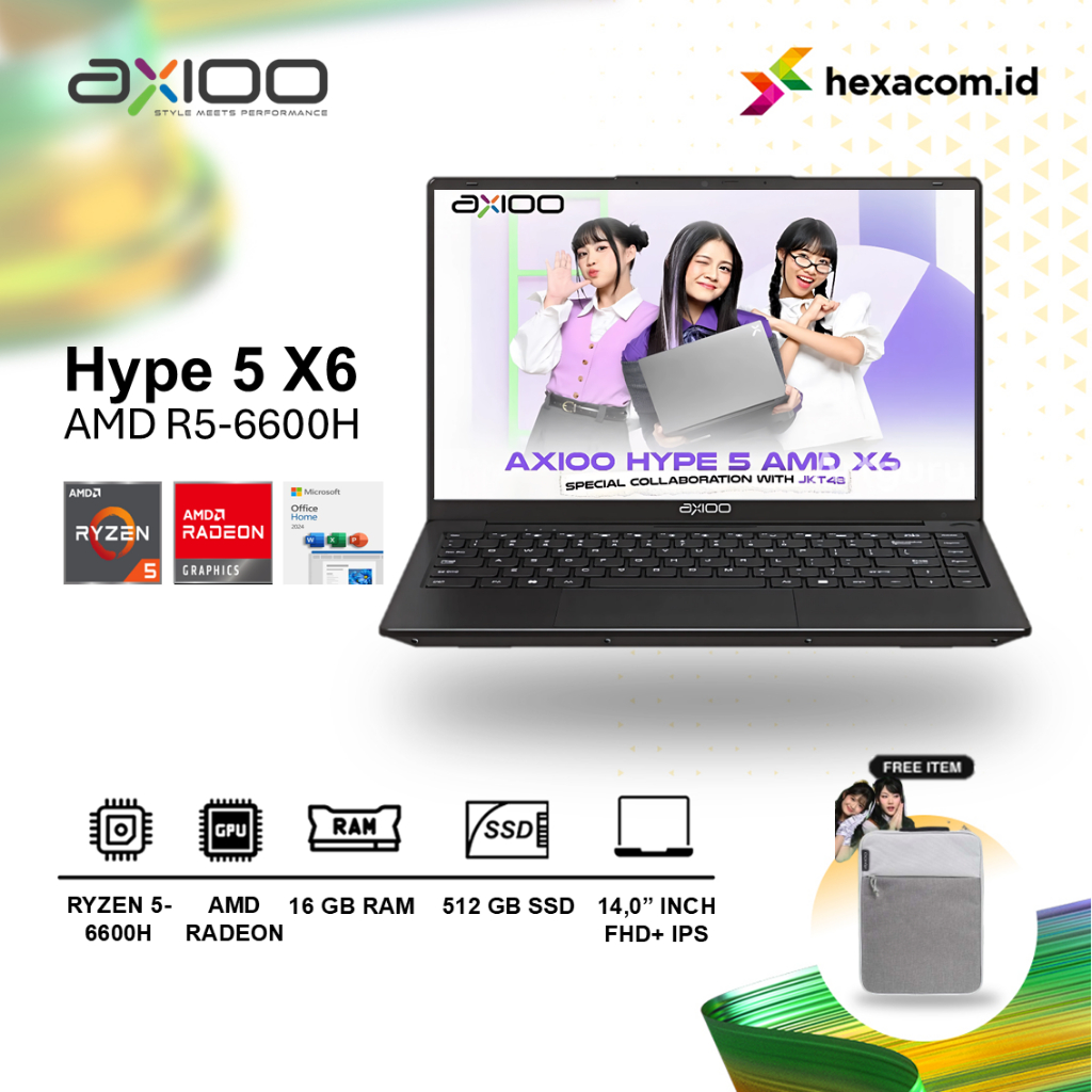 Jual Axioo Hype 5 X6 Ryzen 5 6600H 16GB 512GB SSD 14 inch FHD+ IPS ...