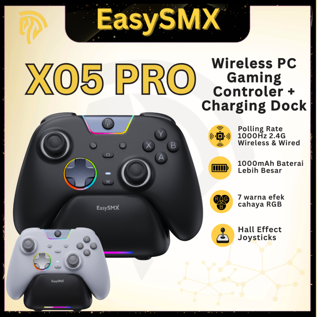 Jual EasySMX X05 PRO Docking Charge Wireless Gamepad Bluetooth ...