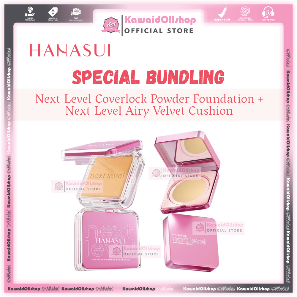 Jual HANASUI Special Bundling (Next Level Coverlock Powder Foundation ...
