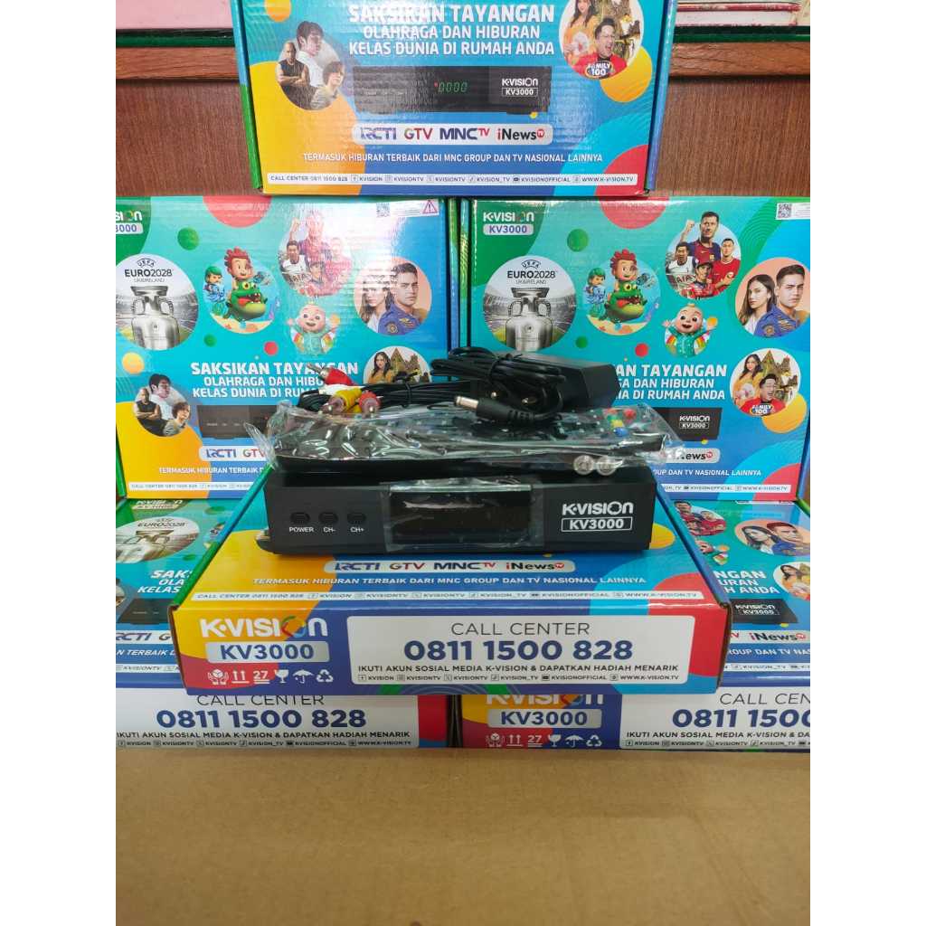 Receiver Parabola Kvision KV 3000 ( Gratis 1 tahun Siaran Nasional Aktifasi Pertama ) KV3000