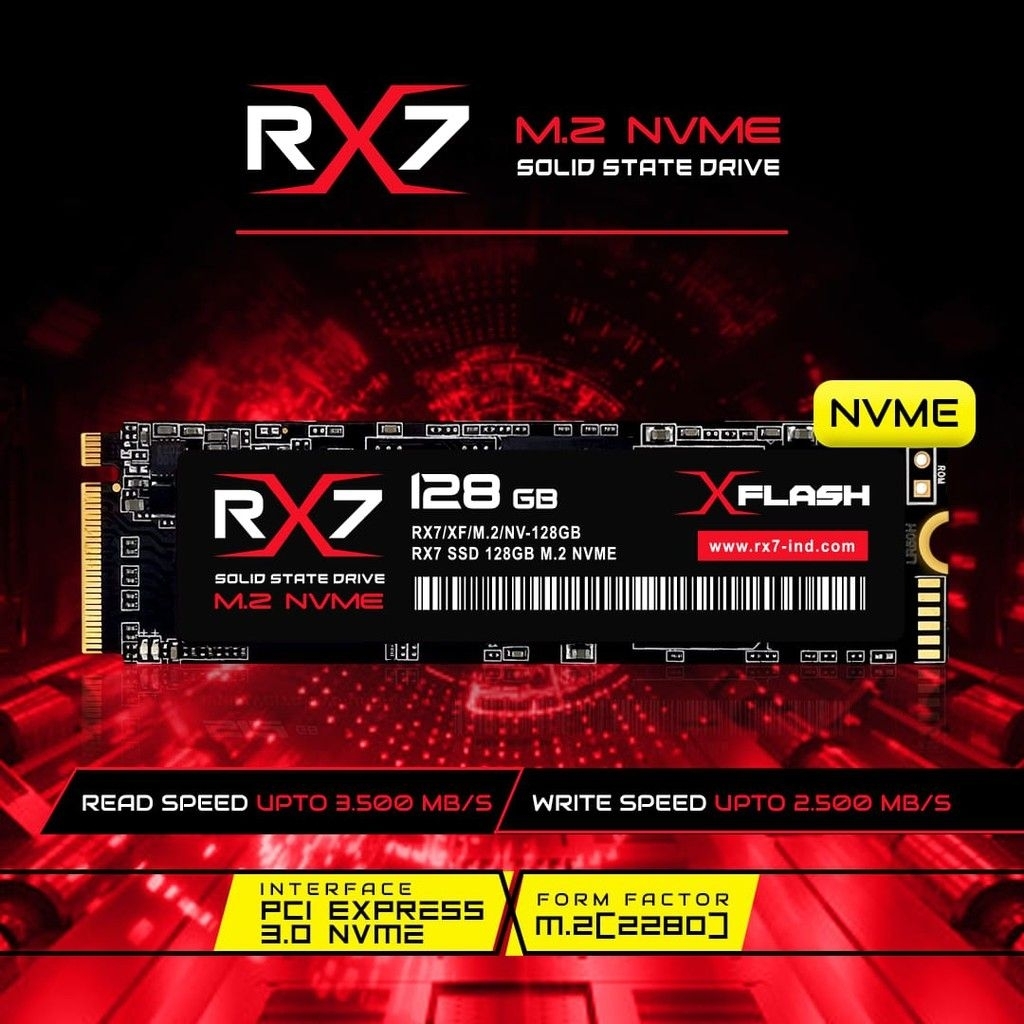 Jual SSD M2 NVME / M.2 NVME/ M2NVME 128GB RX7 RESMI GARANSI 3 TAHUN ...