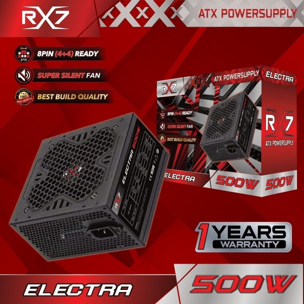 Jual Power Supply RX7 500W - PSU 500W Flat Cable Garansi 1 Tahun ...