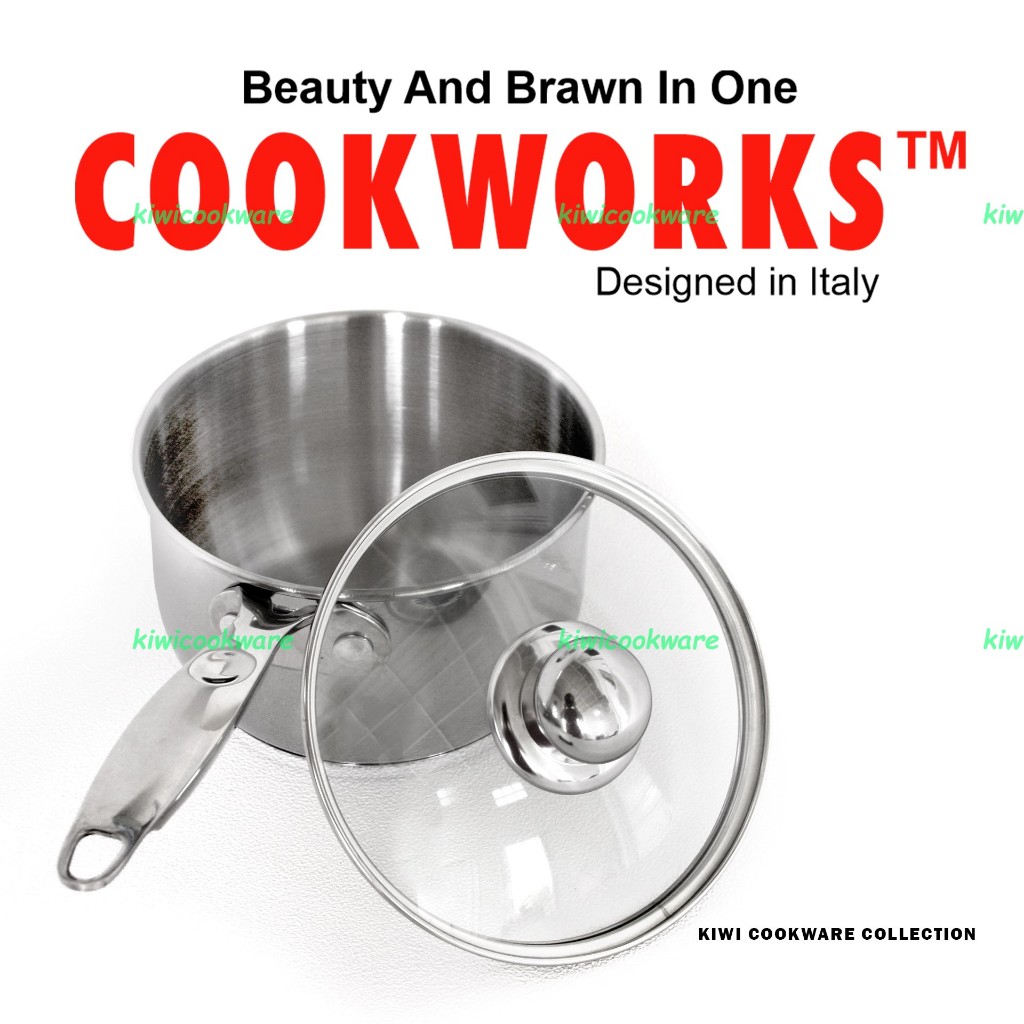 Sauce Pan 16cm Panci Susu Mpasi Stainless Steel Premium Ekspor Brand Cookworks T - foto 2