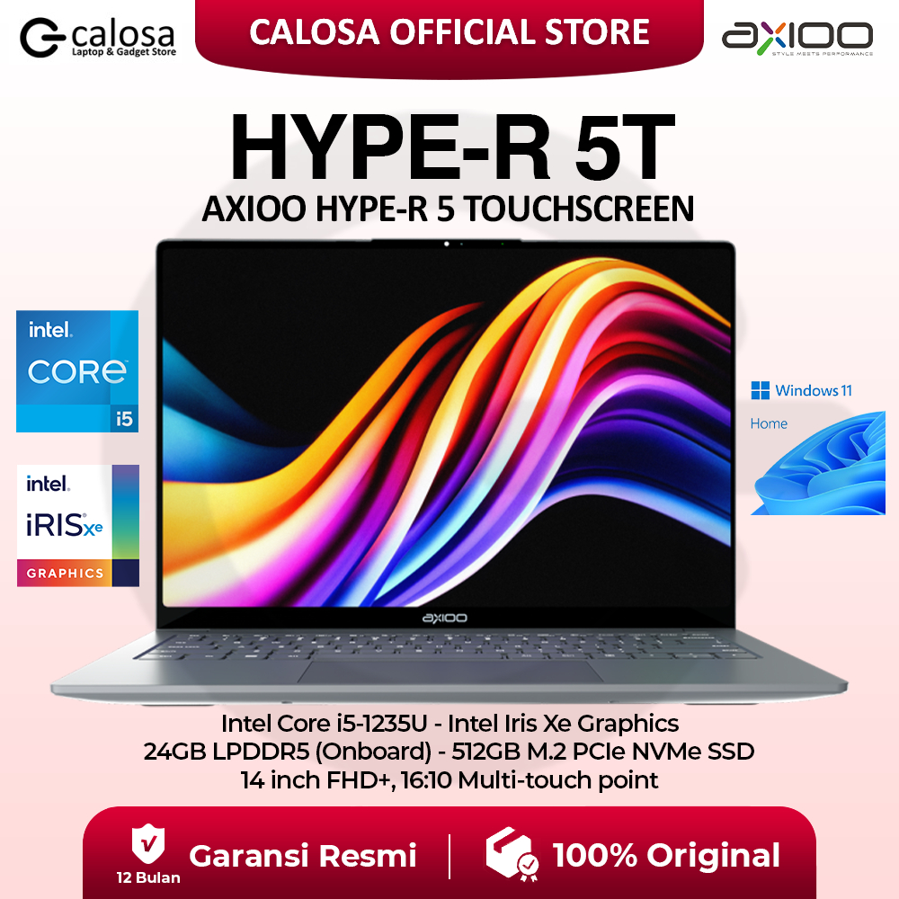 Jual AXIOO HYPE-R 5T i5-1235U 14 inch Hype R 5 Touch Touchscreen Intel ...