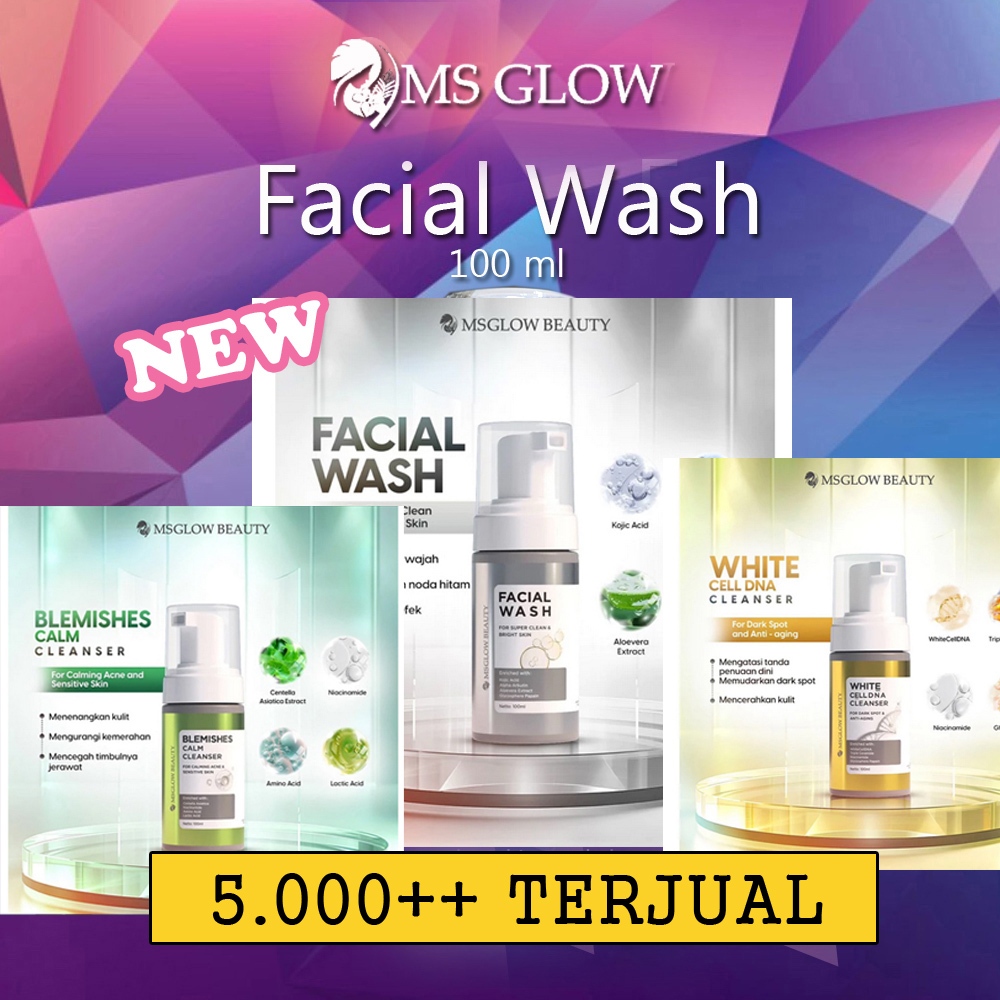 Facial Wash Ms Glow Original Sabun Pencuci Muka
