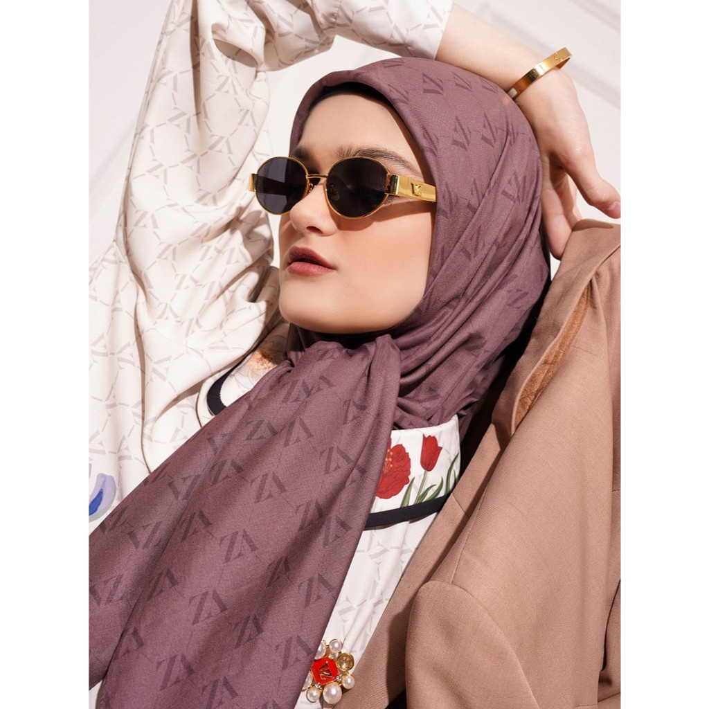 Vivizubedi Monogram Voal Scarf 120x120 Cm