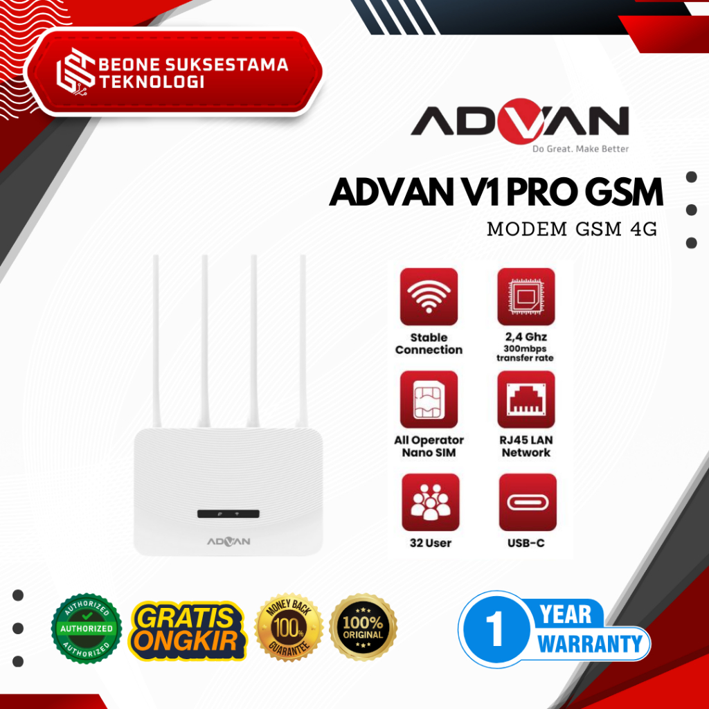 Jual ADVAN CPE V1-PRO Modem Router WiFi 4G LTE Unlock All Operator ...