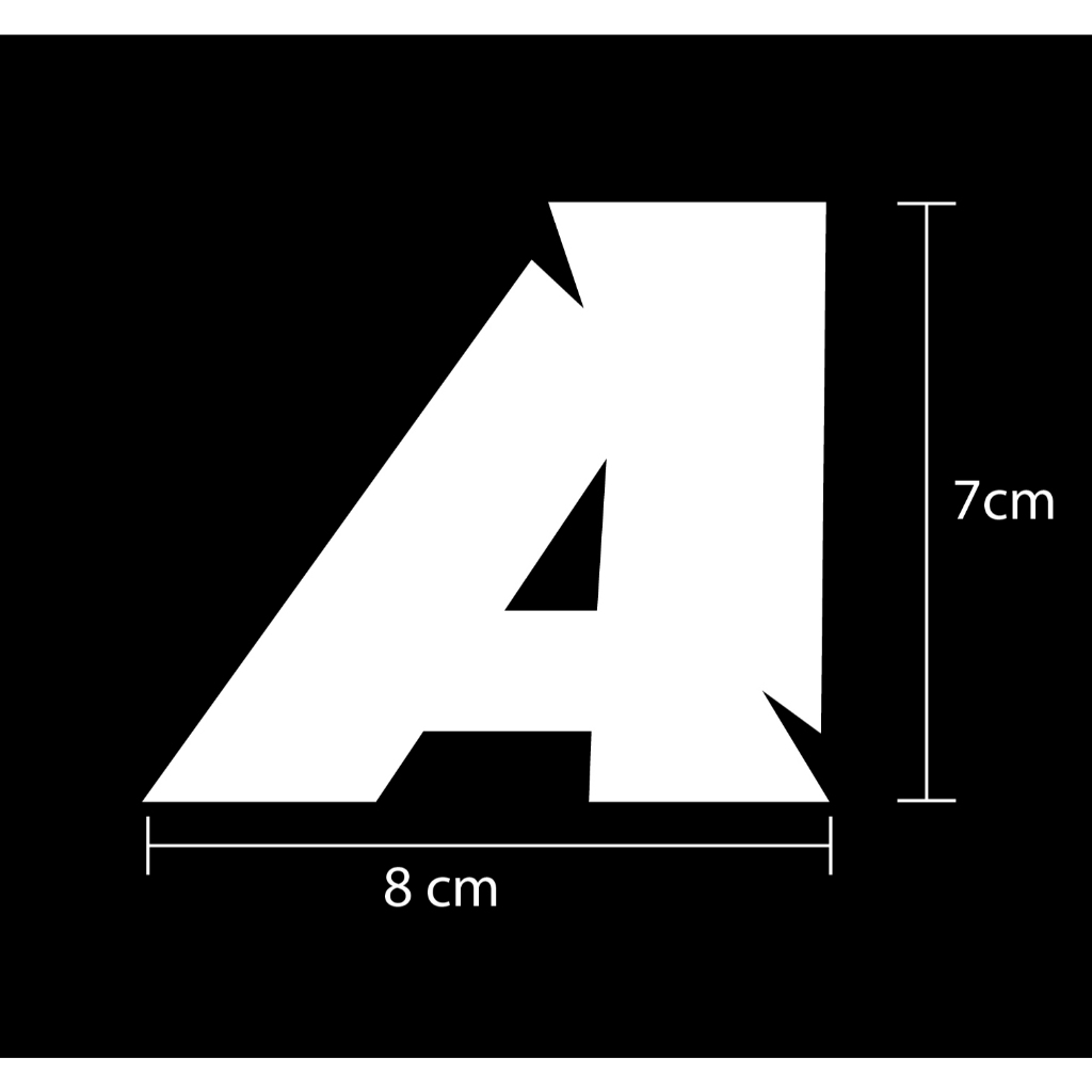 Jual Stiker Huruf Abjad Racing Font Huruf A - O | Shopee Indonesia