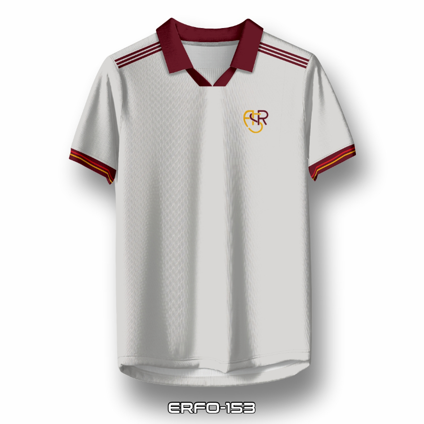 Jual Jersey AS Roma White Gold Edition - Kaos Polo Putih Aksen Maroon ...