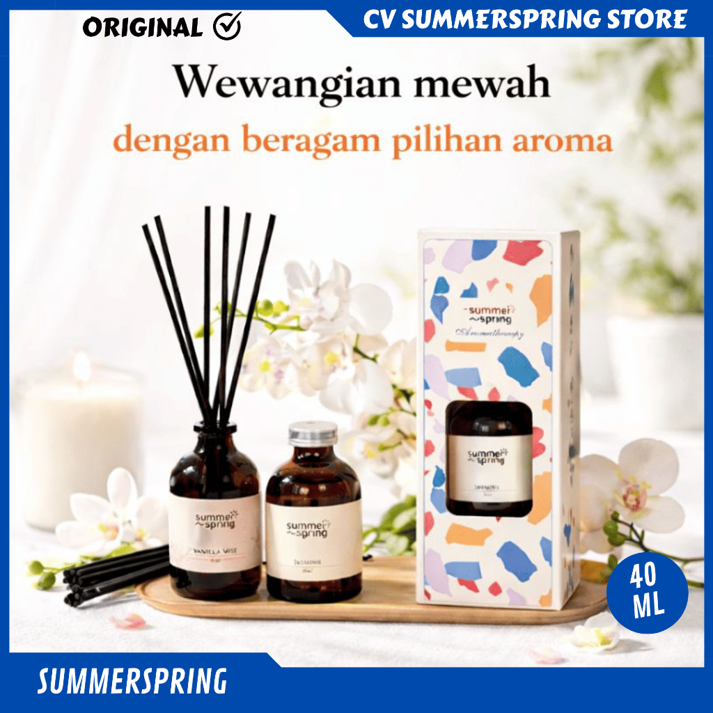 Jual Reed Diffuser Summerspring Pengharum Ruangan Hotel Toilet 40ml ...