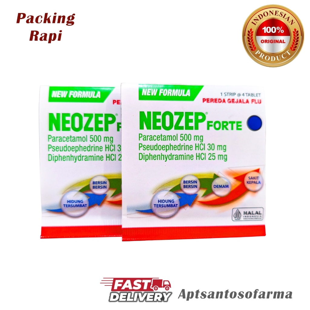 Jual Neozep Forte 4 Tablet Original | Flu, Pilek & Demam | Shopee Indonesia