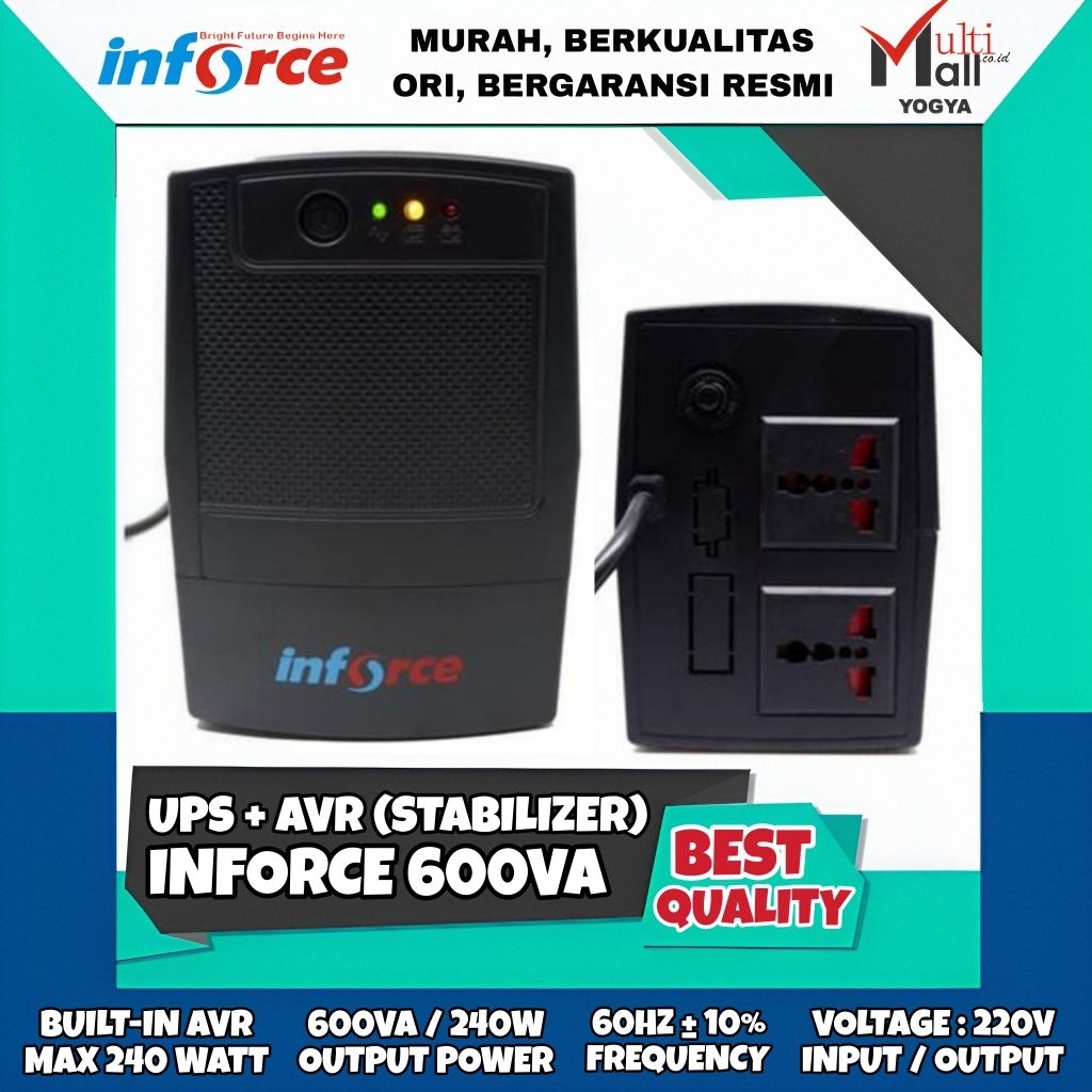 Jual Inforce UPS 600VA 240 Watt with Stabilizer (AVR) | Shopee Indonesia