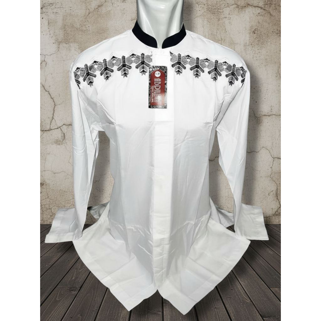 Jual BAJU KOKO DEWASA PUTIH PANJANG / KOKO BORDIR RAPI/ TERBARU MURAH ...