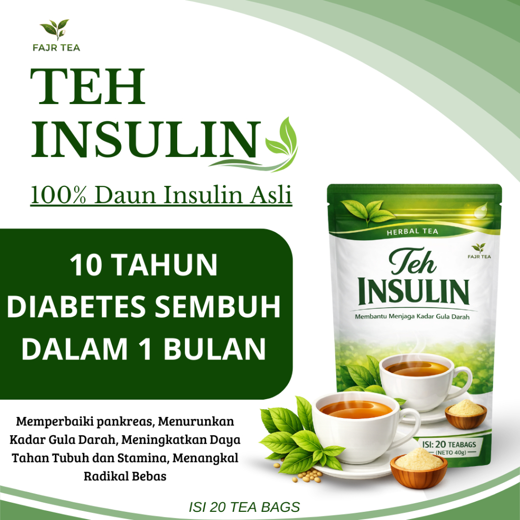 (COD) Teh Insulin Herbal Diabetes Aman isi 20 kantung, aman untuk bantu sembuhkan diabetes kolestrol kolesterol