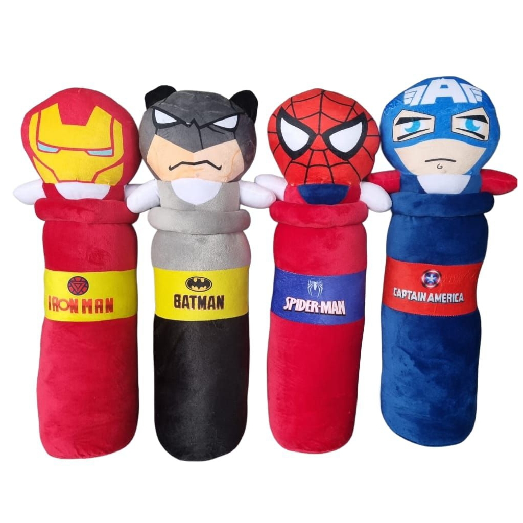 Jual Boneka Guling Superhero Guling Spiderman Ironman Batman Guling ...
