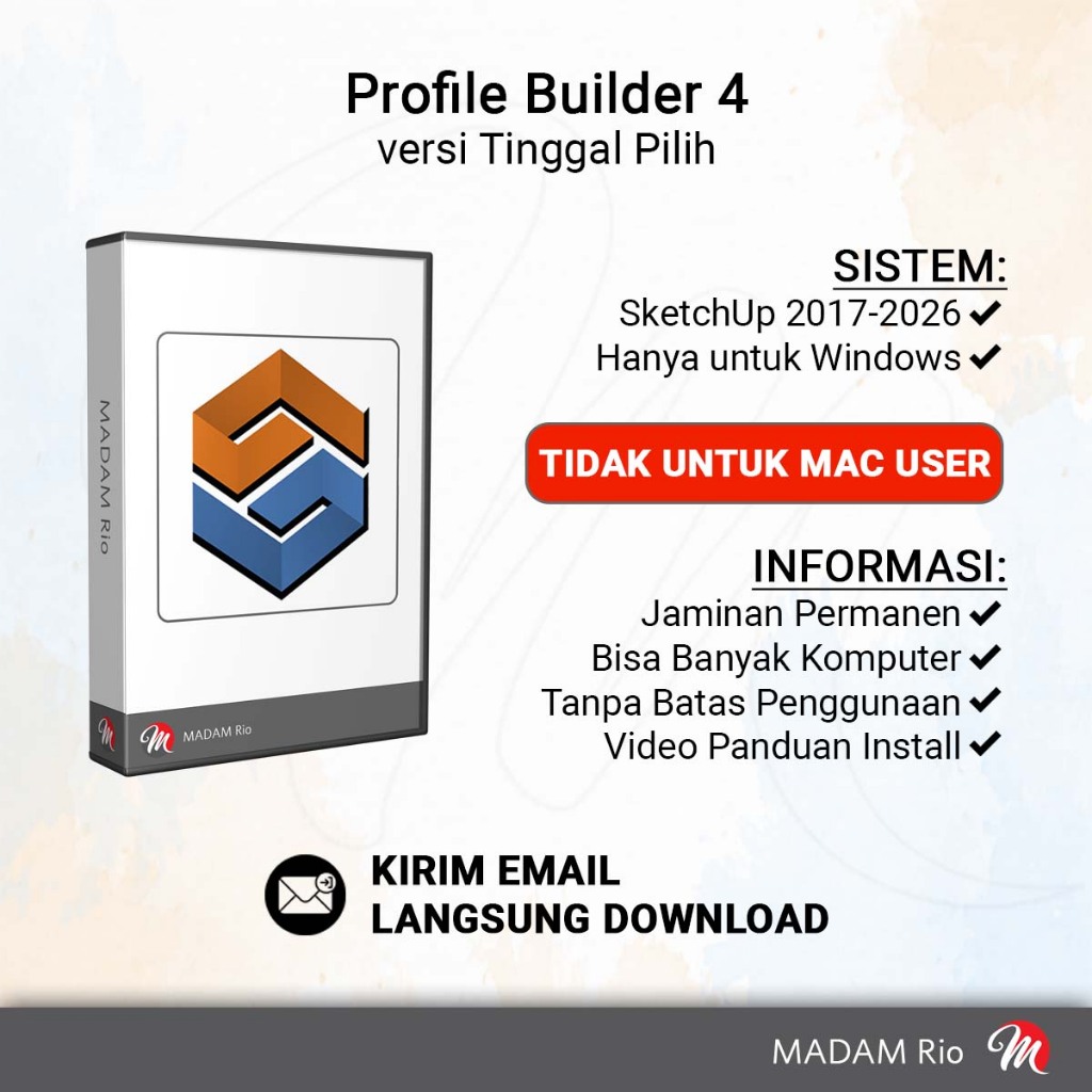 Profile Builder 4 Sketchup Lisensi Permanen Full Versi