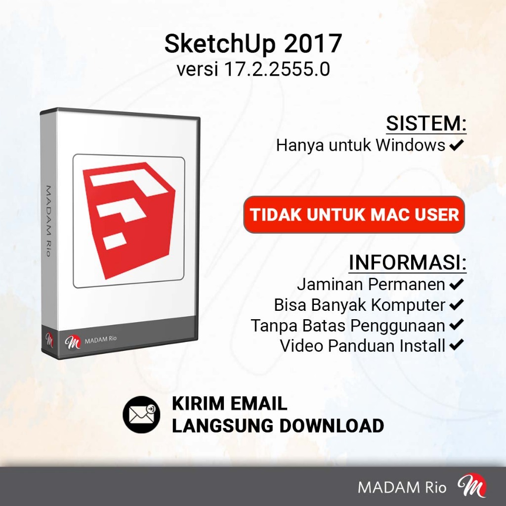 (Hanya Untuk Win) SketchUp 2017 Atau SketchUp Pro 2017 Tidak Ada Batas Penggunaan