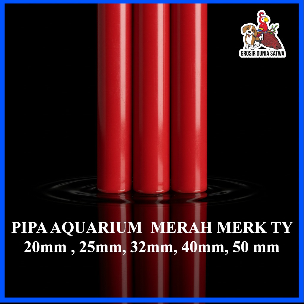 Jual TY Aquarium Pipe pipa merah pipa Mayin Panjang 1 meter - PVC by 3 ...