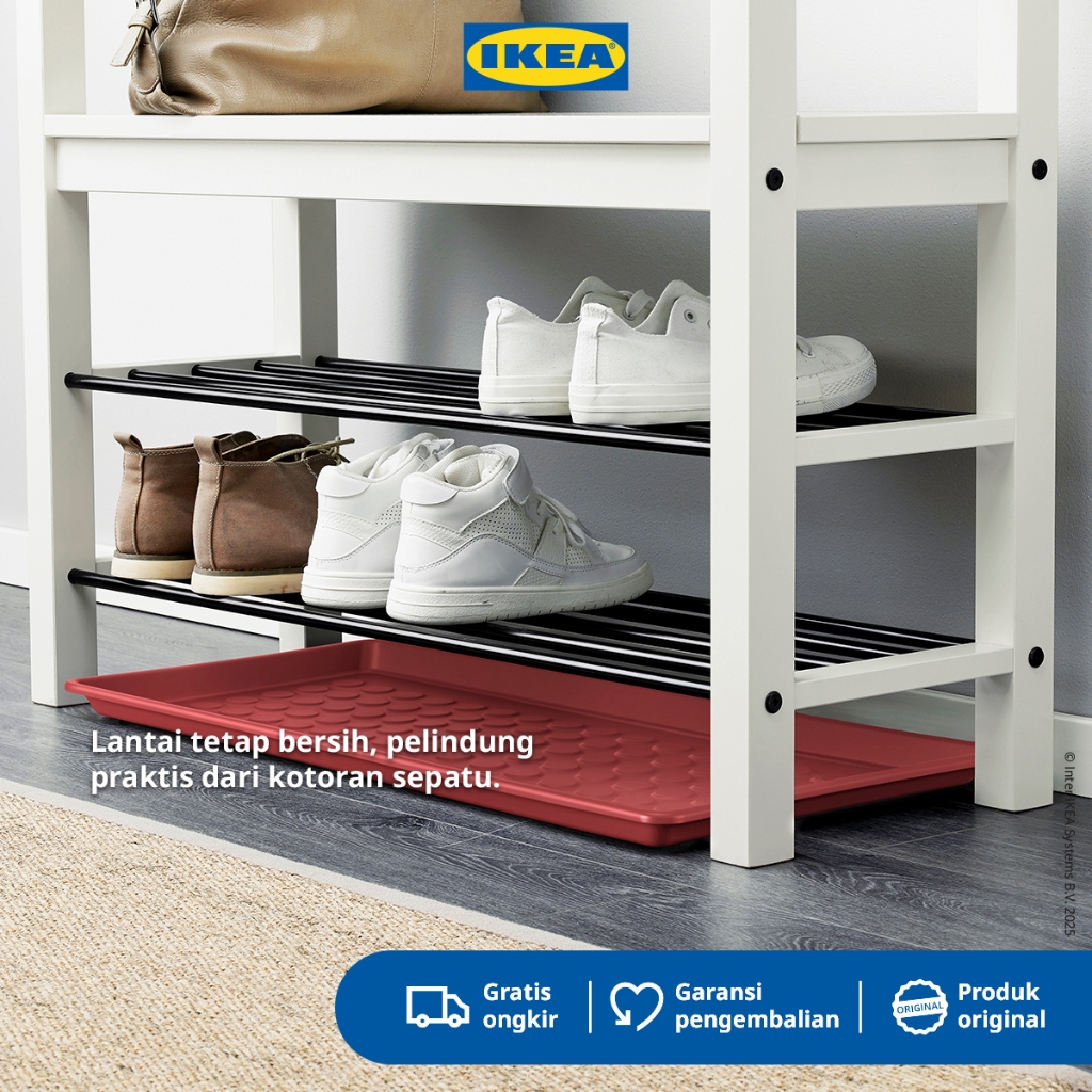 Jual IKEA BAGGMUCK Alas Rak Sepatu Dalam Luar Ruangan Merah 71x35cm ...