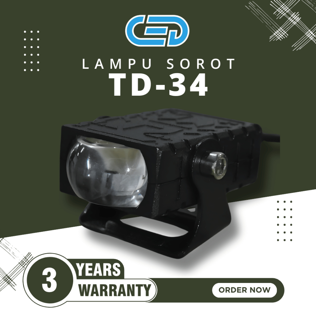 Jual CED LAMPU LED SOROT VARIASI MOTOR MOBIL TD-34 MINI | SUPER TERANG ...