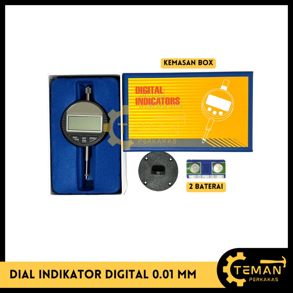 Jual Dial Indikator 0.01 MM Digital DUS KUNING / Digital Dial Indicator ...