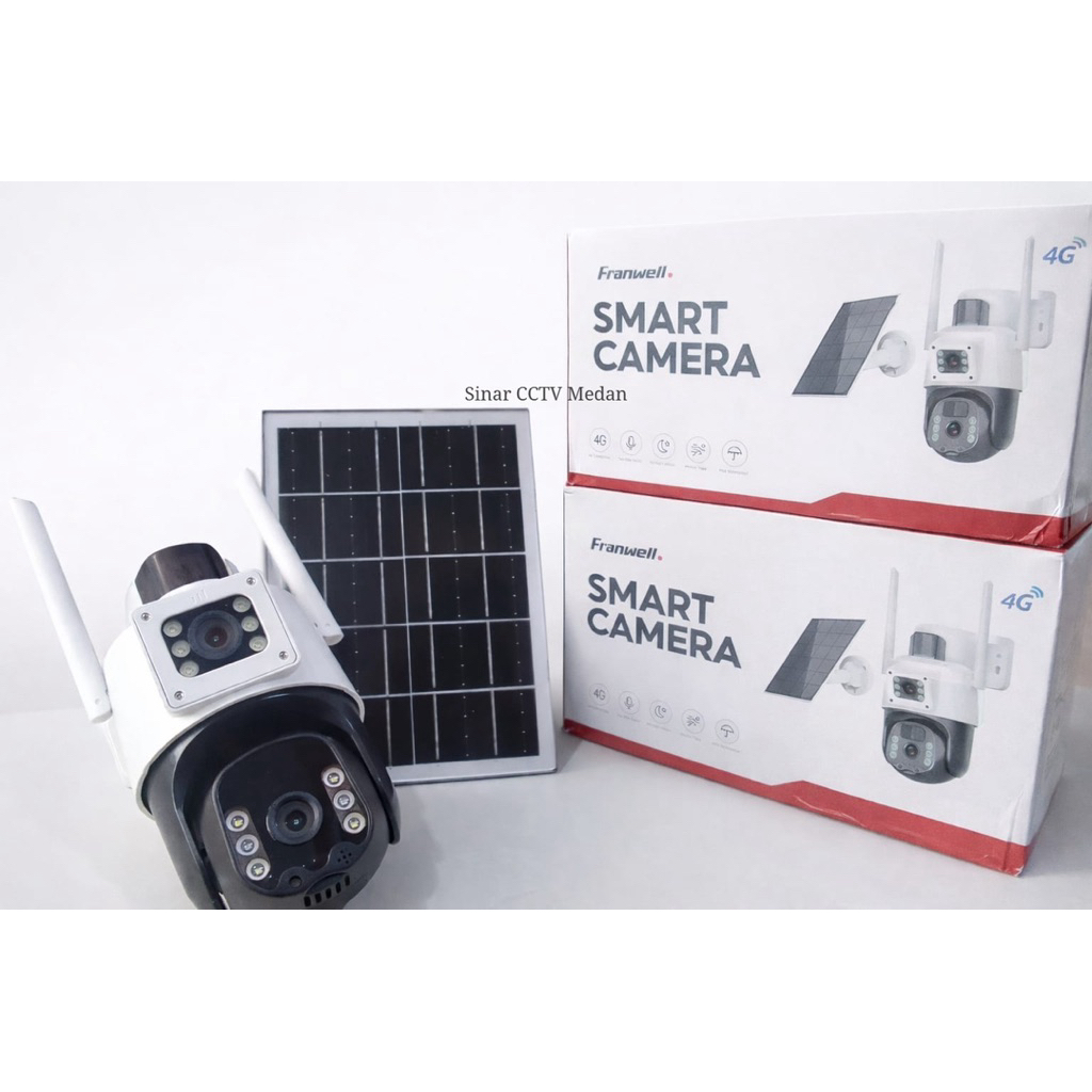 Jual cctv 2 lensa panel surya tanpa listrik dan wifi | Shopee Indonesia