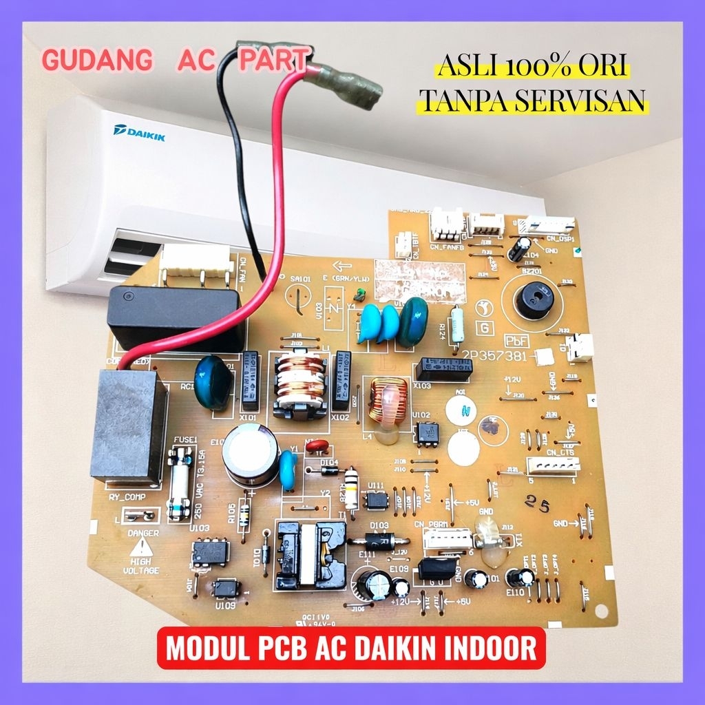 Jual MODUL PCB AC DAIKIN MODUL INDOOR UNIT ASLI COPOTAN INDOOR LANGSUNG ...