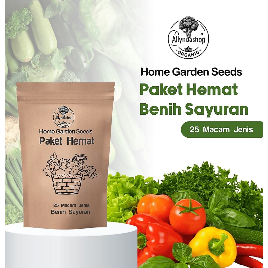 Benih Sayuran 25 Macam Lengkap | Bibit Sayur Paket Hemat | Cocok Pemula & Urban Farming