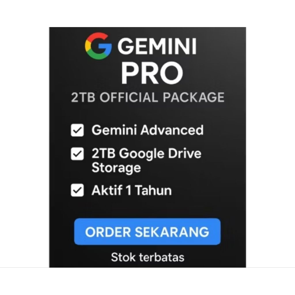 Jual [Family] Gemini Pro 2TB Support Antigravity 1 Tahun | Shopee Indonesia