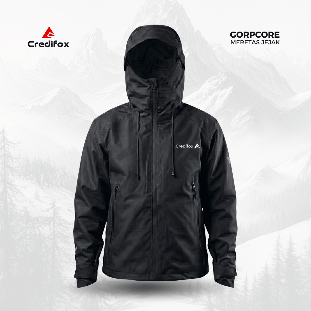 Credifox Jaket Gorpcore Seri Meretas Jejak Bahan Taslan Jn Premium Sport - foto 4