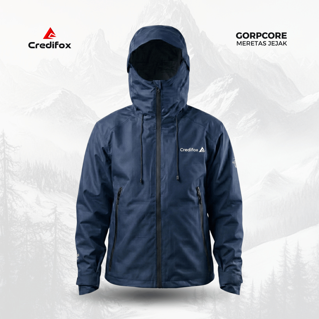 Credifox Jaket Gorpcore Seri Meretas Jejak Bahan Taslan Jn Premium Sport - foto 5