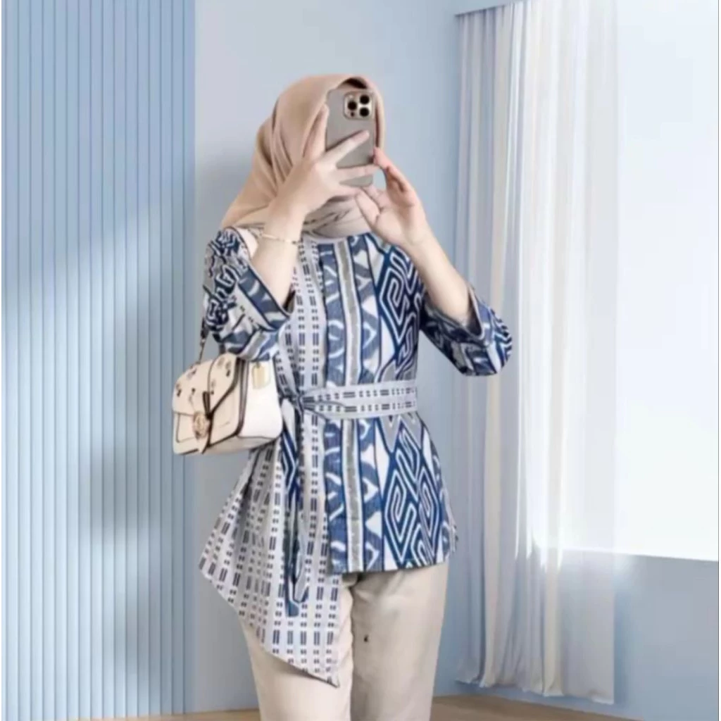 Foto 2 Baju Batik Wanita Modern Monalisa Genes M L XL XXL Asli Pekalongan | 014