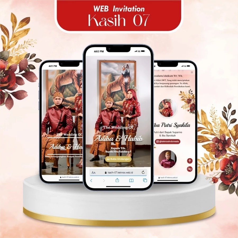 Undangan Pernikahan Digital Online Website Tema Aesthetic Murah Modern Scan Barcode & Foto