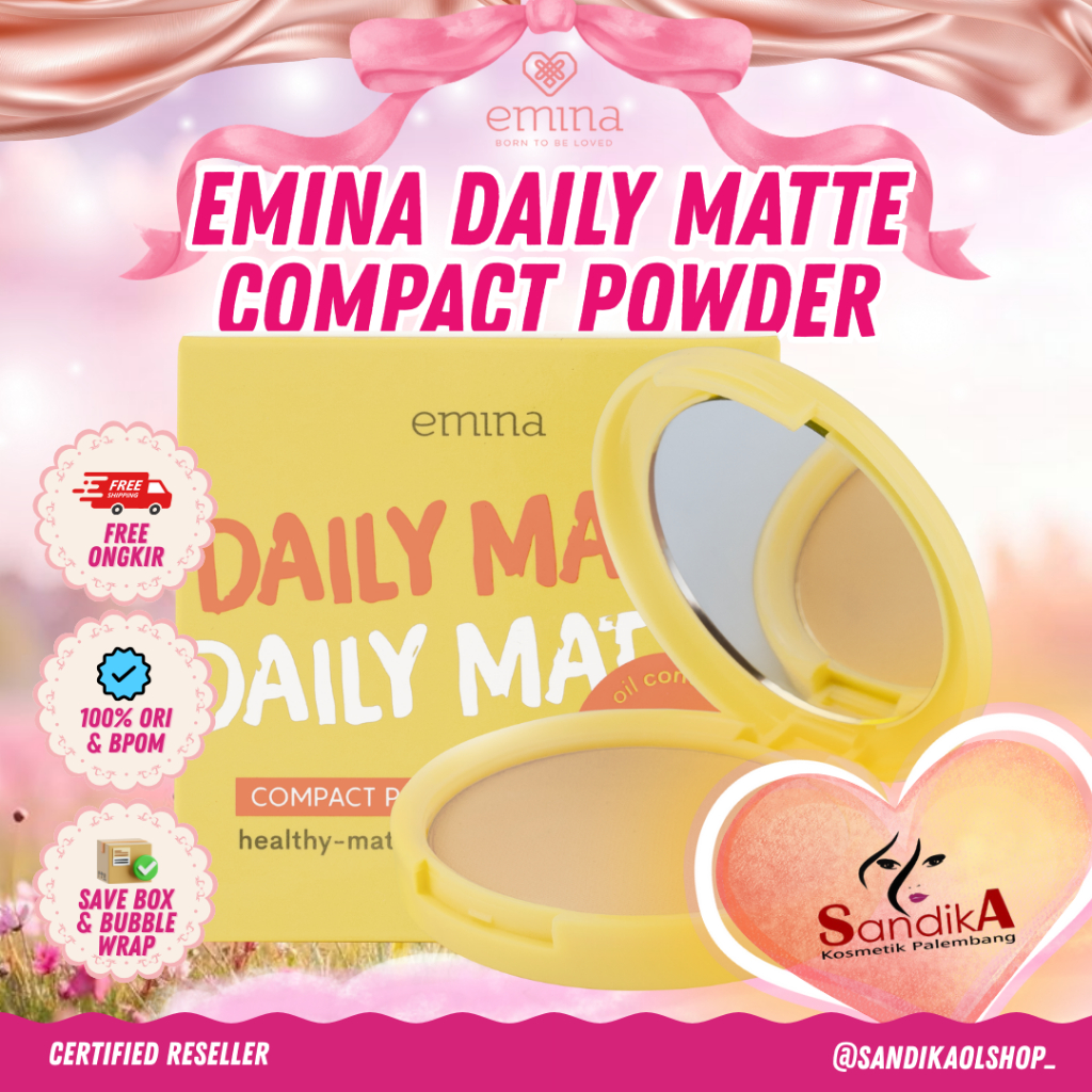Jual Emina Daily Matte Compact Powder 11 g | Shopee Indonesia