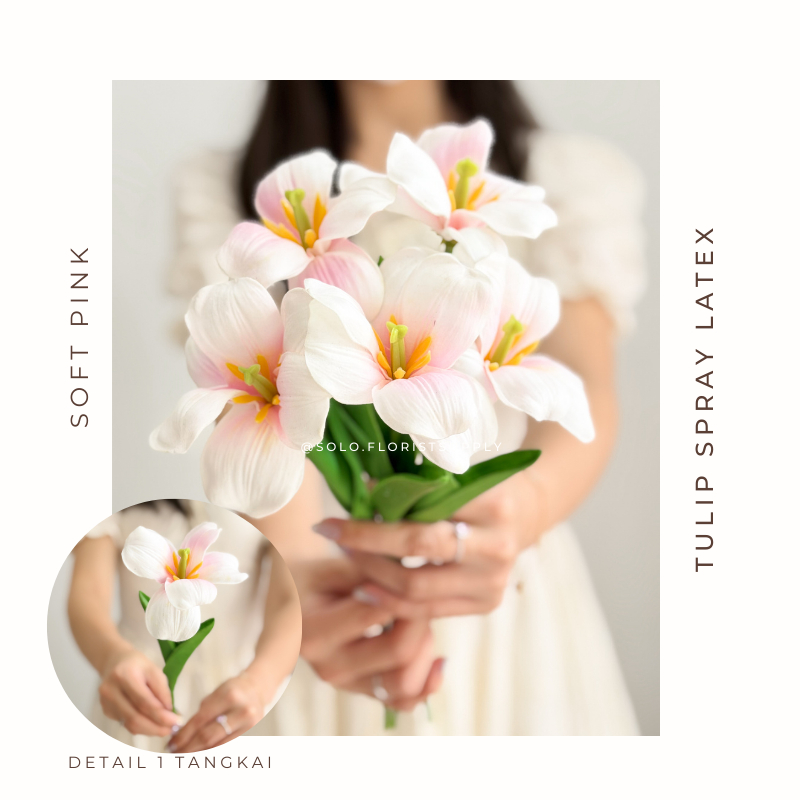 Jual TULIP SPRAY LATEX TULIP Bunga Artificial Premium Reflected ...