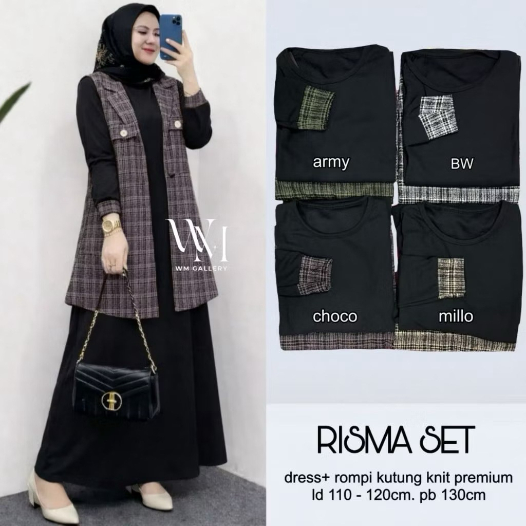 { DREAM FASHION} GAMIS SET WANITA TERBARU/ RISMA SET AINAY SET KEKINIAN / GAMIS VIRAL/ GAMIS SET KOTAK