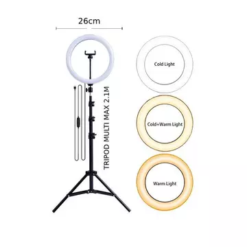 RingLight 1an 1 Paket Ringlight 26CM 33CM Mode 3 Warna Tripod 2.1M Live Streaming Selfie