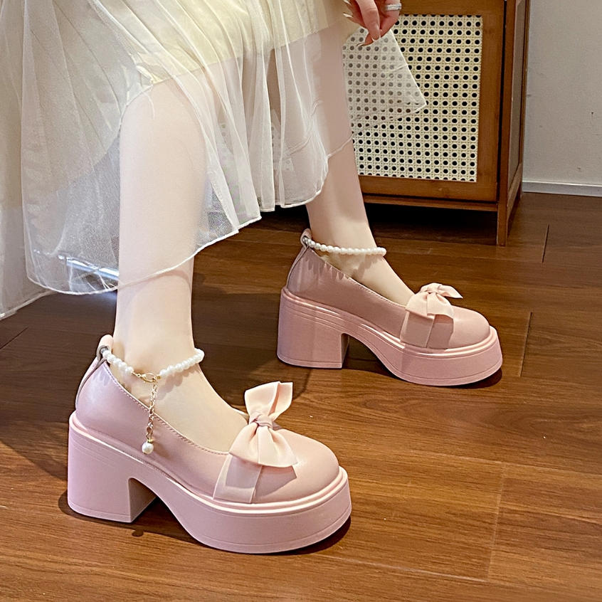 Jual Sepatu Heels Wanita 8cm Platform Shoes Chunky Hils Korean Style SK ...