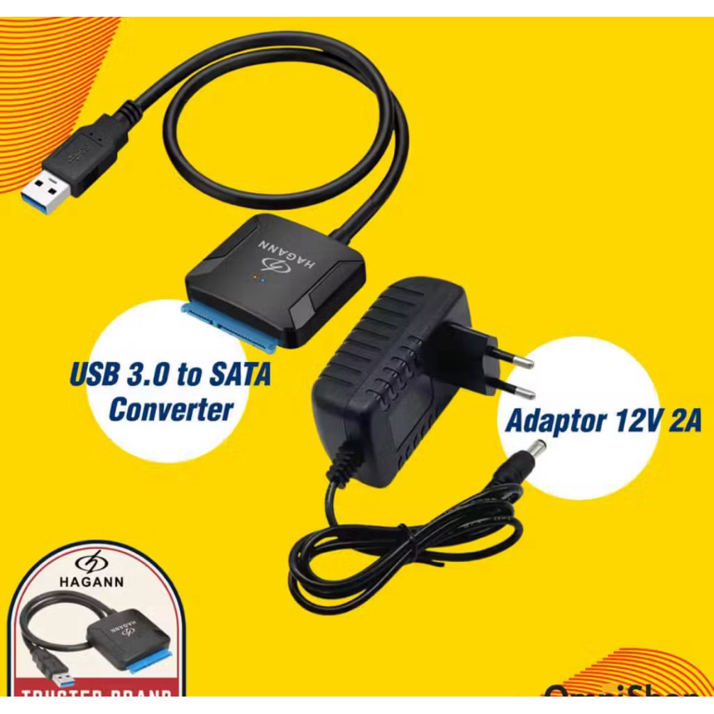 Jual HAGANN CON-CC91 Kabel Converter SATA to USB 3.0 with DC Port Type ...