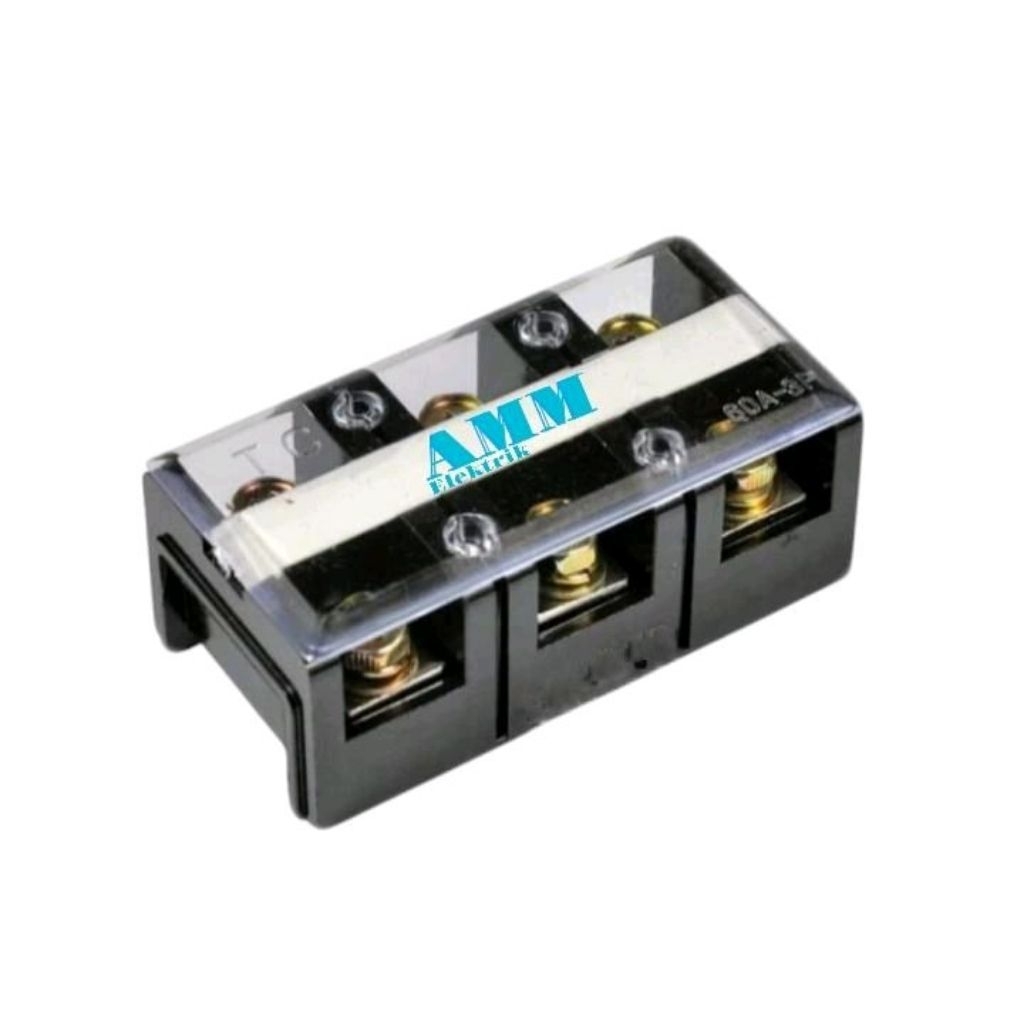 Jual Terminal Blok Kabel 60A 3Pole Terminal Block TC-603 M5 | Shopee ...