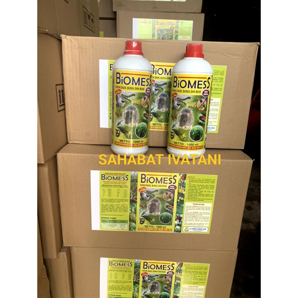 Jual PUPUK BIOMESS 1 KARDUS ISI 20pcs 1Liter, pupuk daun bunga dan buah ...