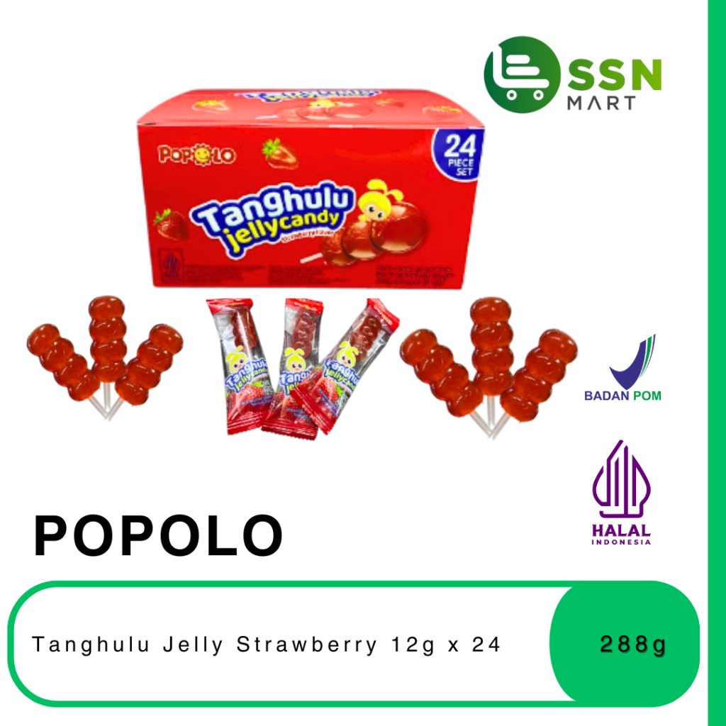 Jual SSNMart Popolo TANGHULU Jelly Candy STRAWBERRY Flv 12g*24Pcs ...