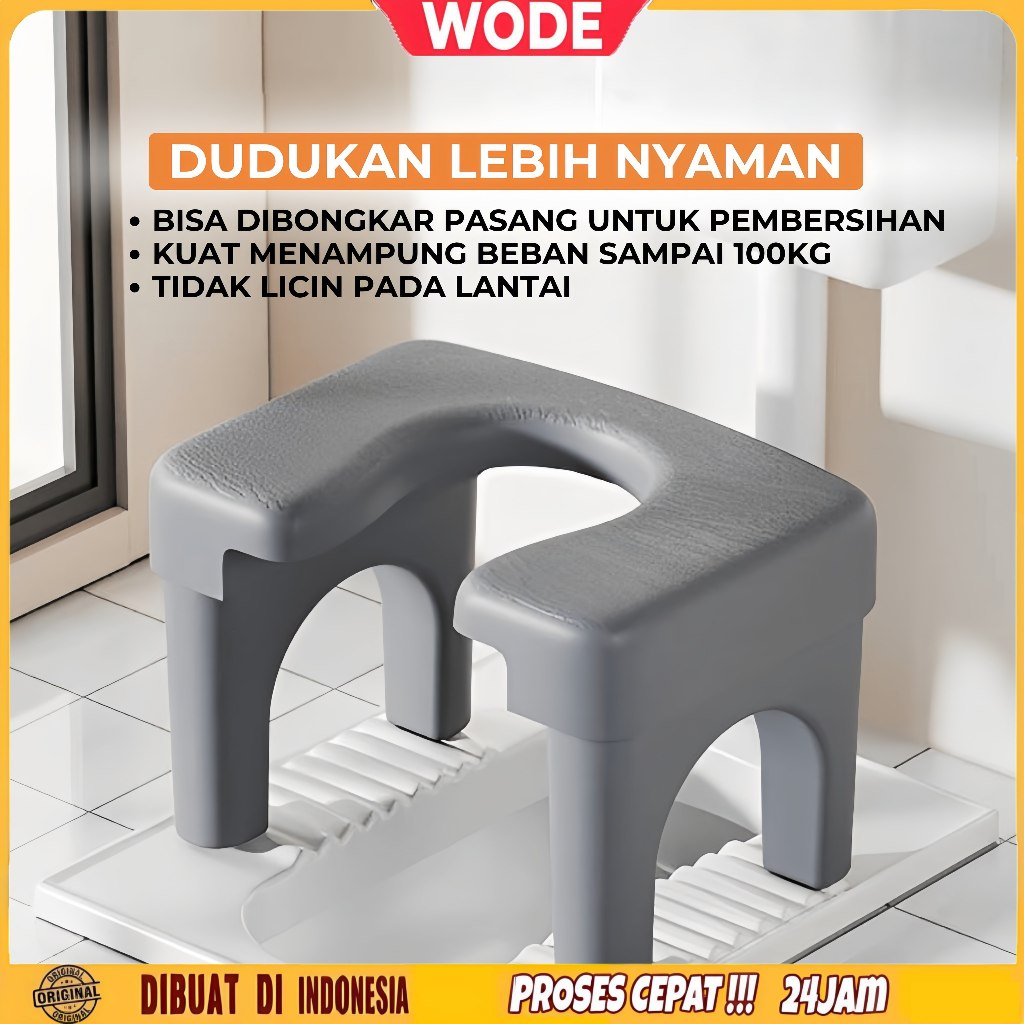 Wode Kursi Toilet Jongkok wc duduk portable Kamar Mandi kloset jongkok flush kursi toilet duduk
