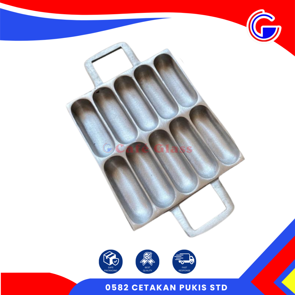 Cetakan Pukis Aluminium - Loyang Pukis 10 Lubang - Cetakan Kue Tradisional - 0582 Cetakan Pukis
