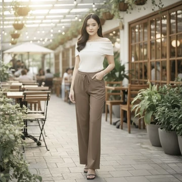 Celana Daily Kulot Jersey Premium Jumbo Wanita
